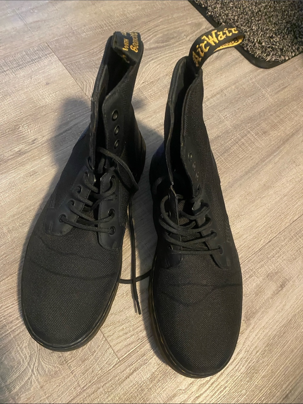 Dr. Martens Black High-Top Canvas Boots